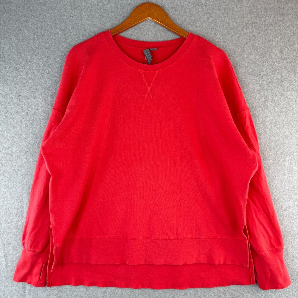 Sweaty Betty Orange Pull Over Crewneck Size XL Long Sleeve Casual Workout